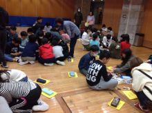 北小岩小学校の５年生が江戸川荘さんでキーホルダー作り体験！