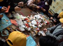二之江小学校の５年生がコースター作りに挑戦！