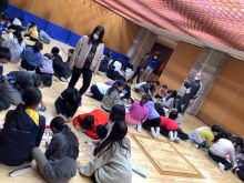 江戸川区立篠崎第三小学校の５年生が江戸川荘でコースター作り体験！